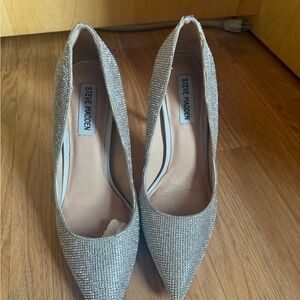 Steve Madden Glittering Silver Heels